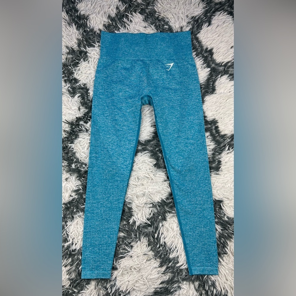 Gymshark Women's Vital Seamless Teal Leggings Size Small